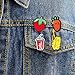 MJartoria 50 PCS Pins for Backpack Cute Cartoon Acrylic Fruit Brooch Lapel Aesthetic Badge Pin Set for Clothing Bags