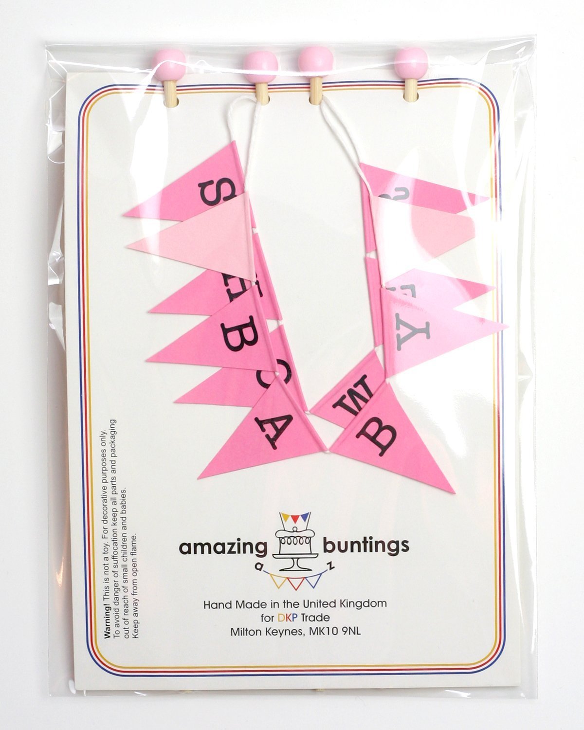 Amazing Buntings Baby Shower Bunting Cake Topper Decoration