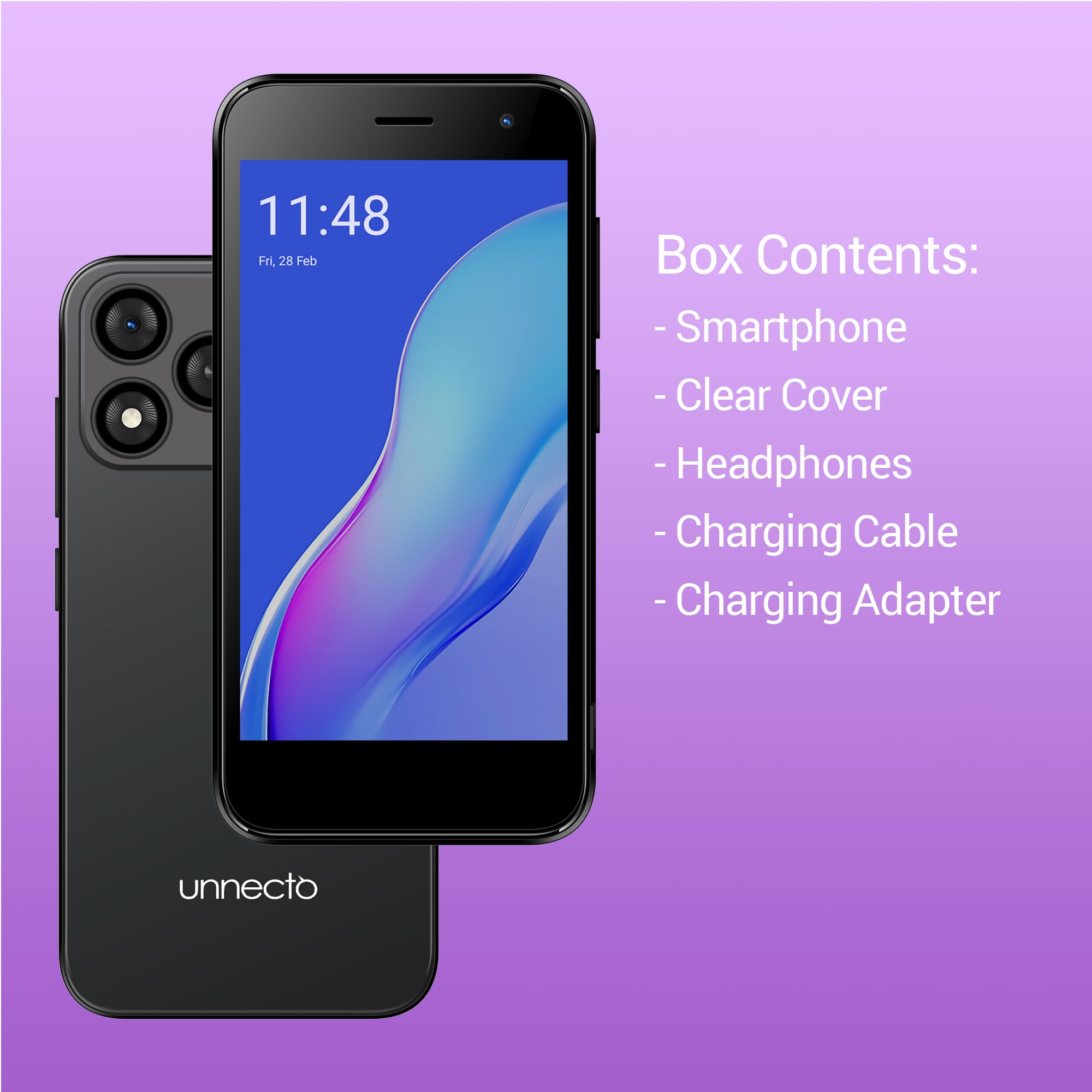 Bolt 1 | Dual SIM | Unlocked Smartphone | Android 14 (Go Edition) | 2 Day Battery | 5.0” FWVGA Display | 2GB RAM | 32GB Storage | 5MP Camera | Black