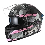 TRIANGLE Dual Visor Full Face Motorcycle Bike