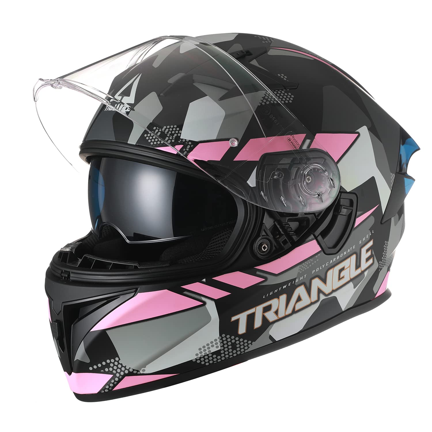 TRIANGLE Dual Visor Full Face Motorcycle Bike