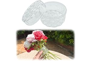 JAENDE Spiral Stem Holder for Flowers, DIY Wedding Bouquet Kit Spiral Ikebana Stem Holder for Flowers, Bouquet Twister Ikebana Tools Flower Bouquet Supplies, Spiral Stem Holder Ring for Vases(Clear)