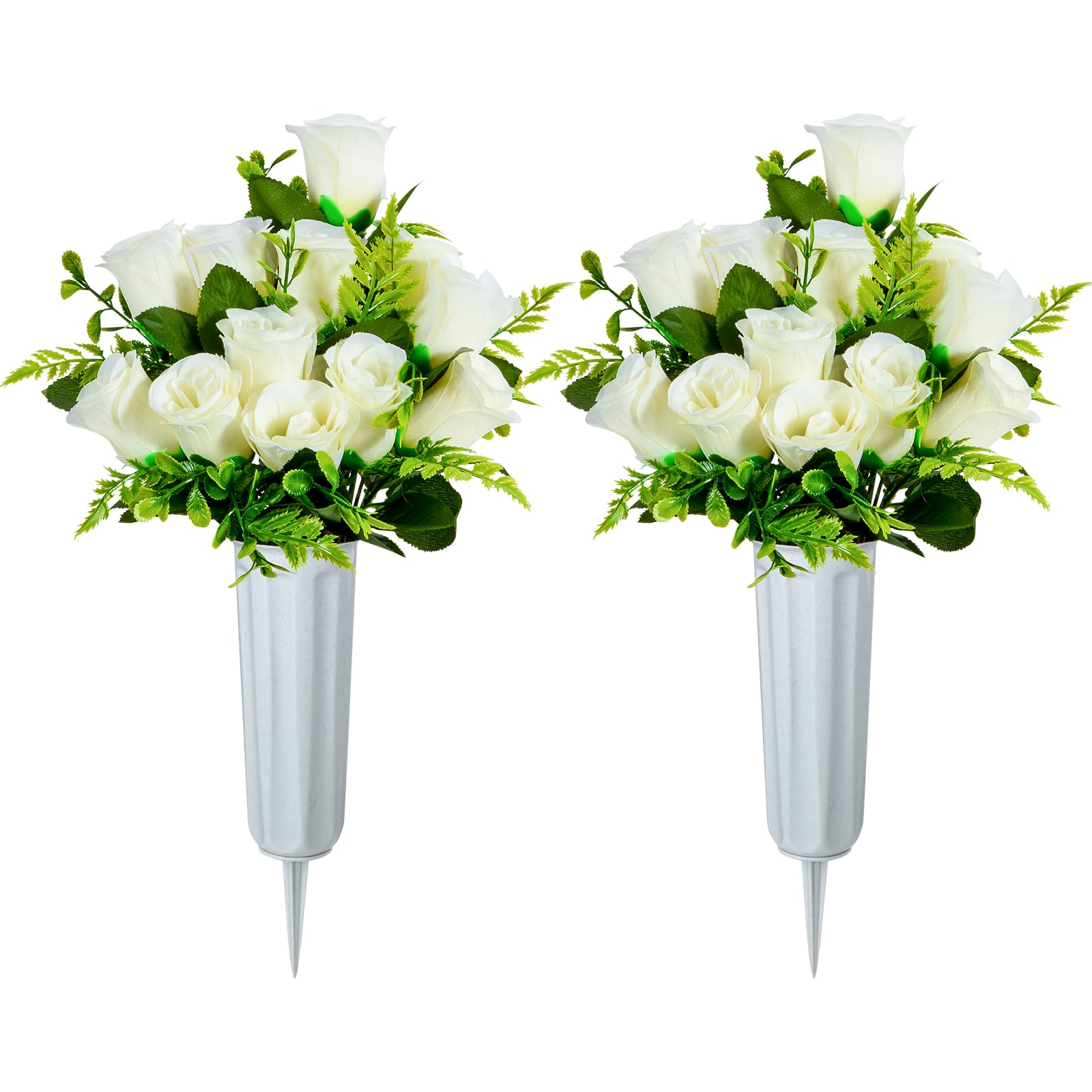 XONOR Artificial Cemetery Flowers, Set of 2