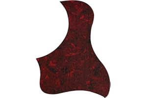 Metallor Acoustic Guitar Pickguard Anti-Scratch Guard Plate Self Adhesive Bird Shape Pick Guards Cool Guitar Accessories Gifts Wine Red.