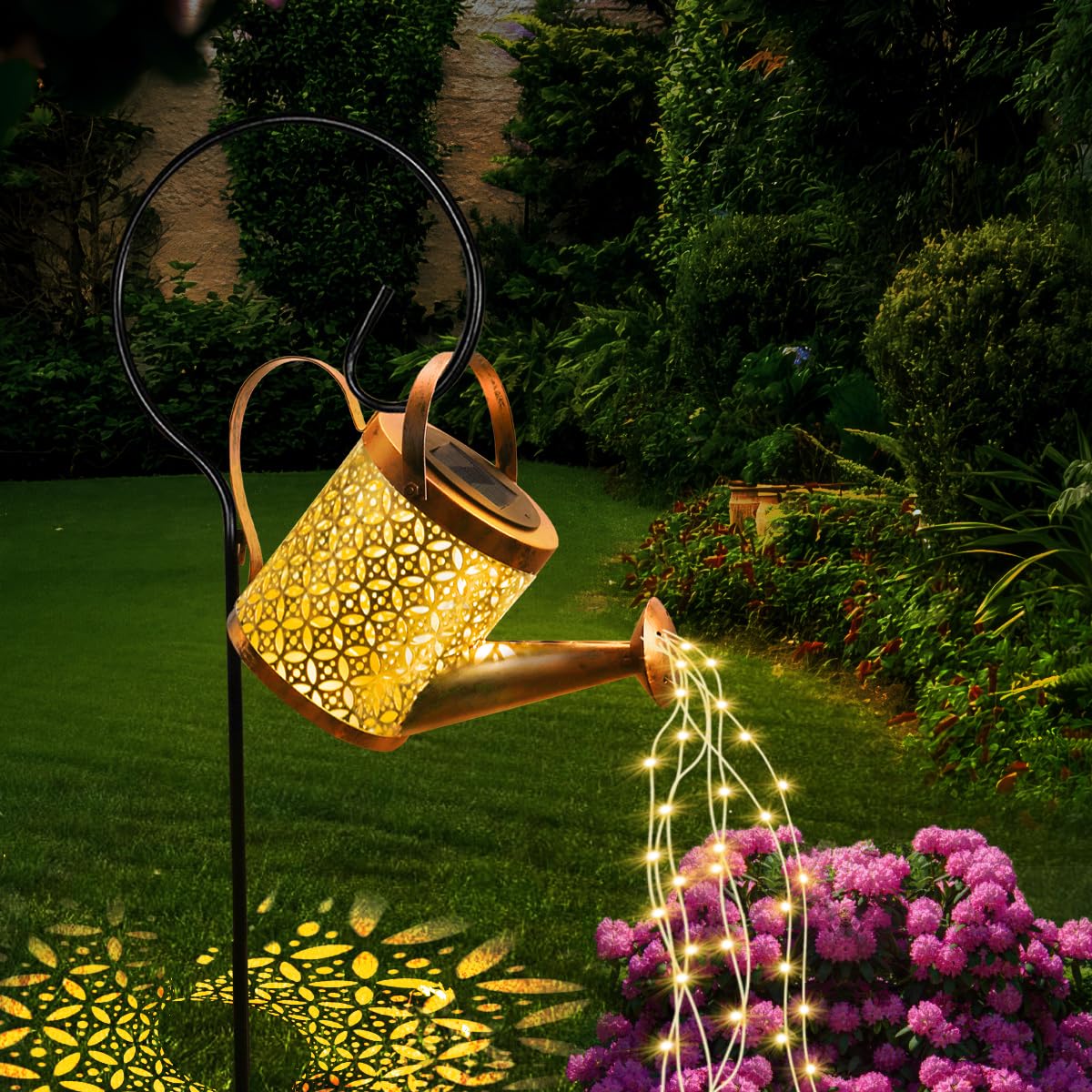 GLOBAL GOLDEN Solar Watering Can Light, LED Solar String Lights Waterproof Dual Mode Water Can Lights for Garden Patio Yard Pathway Lantern Plant Decorationr, Unique Gardening Gifts for Women Mum — image 1