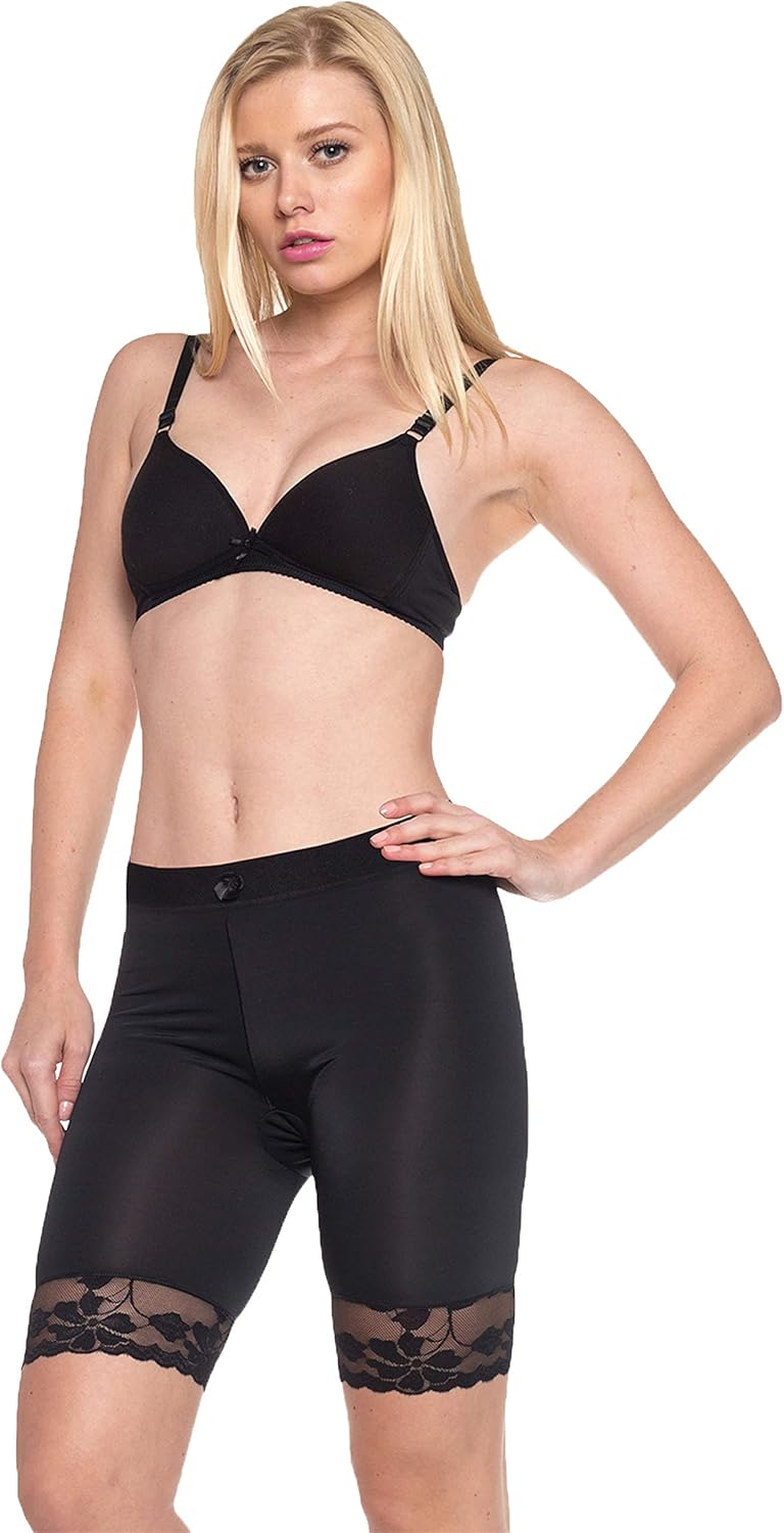 Slip Shorts for Women Smooth Lace 3 Pack 7" Undershorts Anti Chafing (S-5XL Plus) at  Women’s Clothing store