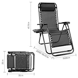 Sweetcrispy Zero Gravity Chairs, Set of 2 Portable