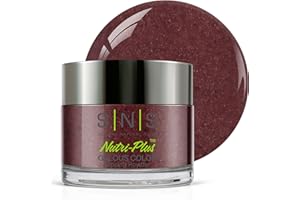 SNS HEALTHY NATURAL NAILS SNS Nail Dip Powder, Gelous Color Dipping Powder - Fall Crush Poetry (Wine/Burgundy, Cream) - Long-Lasting Dip Nail Color Lasts 14 Days - Low-Odor & No UV Lamp Required - 1oz