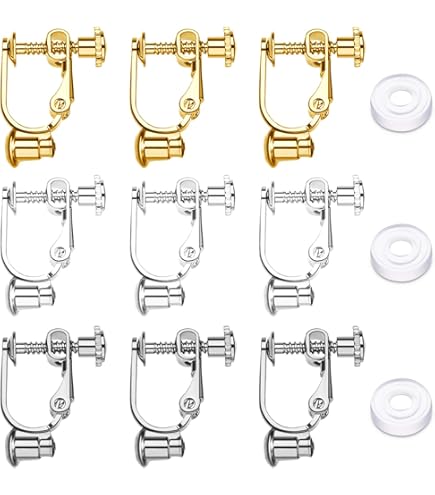 Beebeecraft 12 Stuks Clip-on Oorbel Converter 18K Verguld Met Kristal Rhinestone - Niet Doorboord