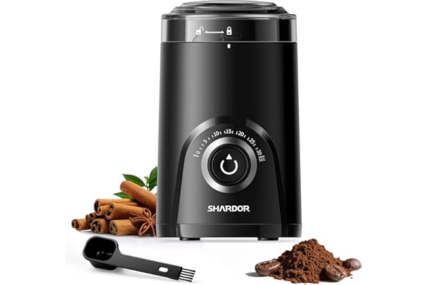 SHARDOR Super Silent Blade Coffee Grinder Electric, Timed Grind Control Rotary Knob, Adjustable Coarse to Fine for Coffee Bea