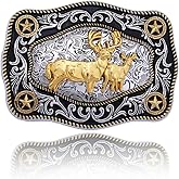Doitby Western Cowboy Belt Buckle with Animal Pattern for Men & Women