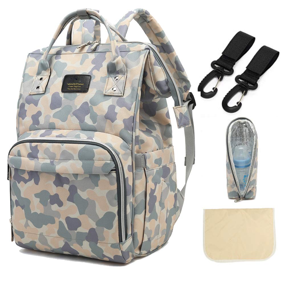 Baby Diaper Bag Backpack Large Waterproof Travel Diaper Backpacks For Mom Dad With Stroller Straps