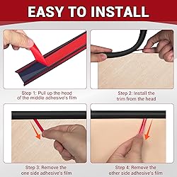 Rubber Edge Trim, 3/4" Self Adhesive Flexible U