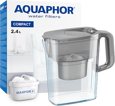 AQUAPHOR Compact Water Filter Jug 2.4L Maxfor+ Grey