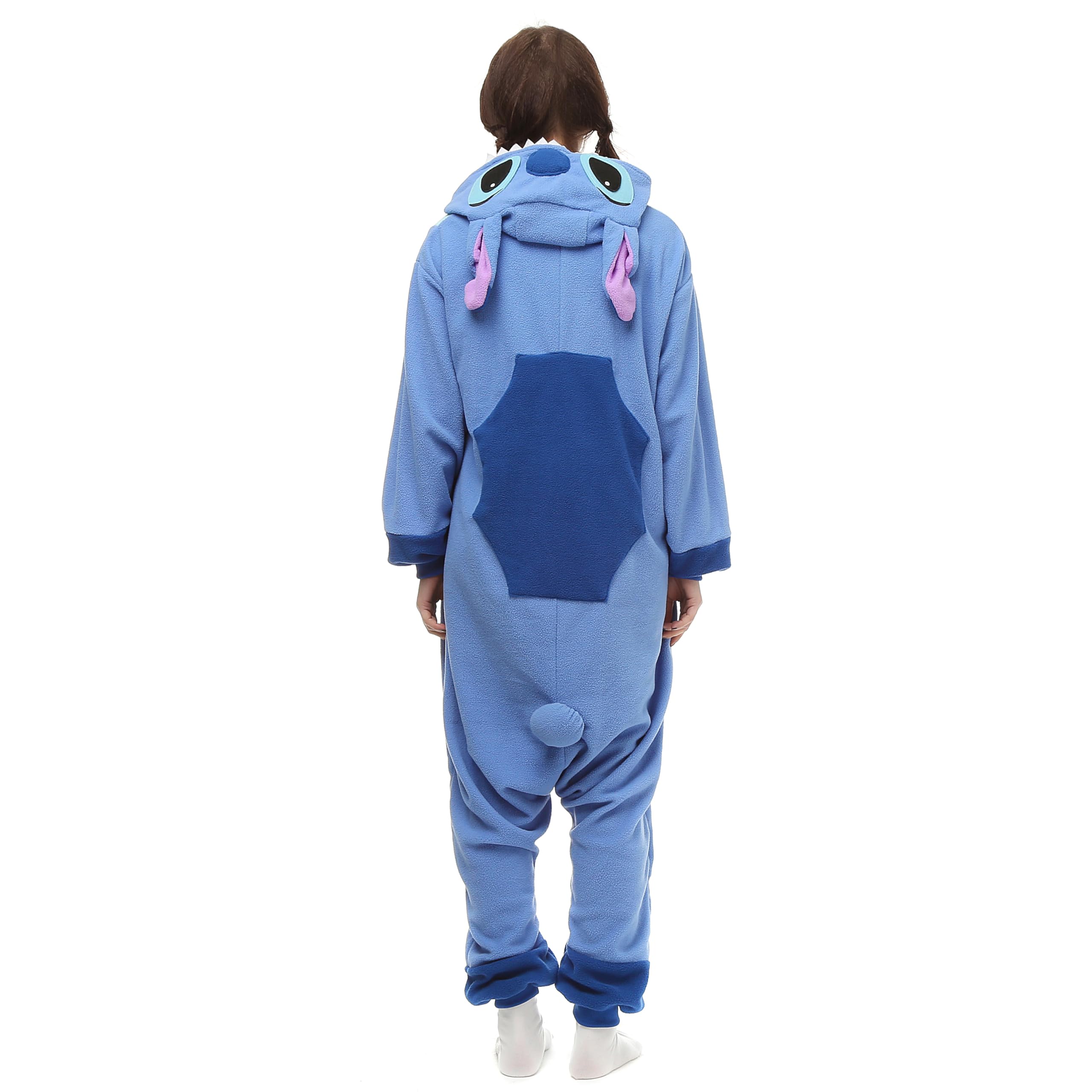 Wishliker Adult Onesie Animal Pajamas Halloween Cosplay Costumes Party Wear Blue