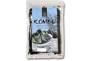 UNHA'S ASIAN SNACK BOX Korean Wild Kombu, Hand-Harvested Dried Kelp, 3.52 oz 1 Pack, 100% Natural Seaweed for Dashi, Soup Base, and Broth – Product of Korea