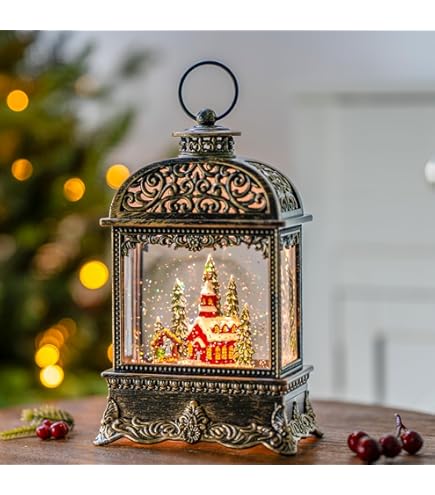 Amazon.com: FUSPWEAO Vintage Musical Christmas Snow Globe