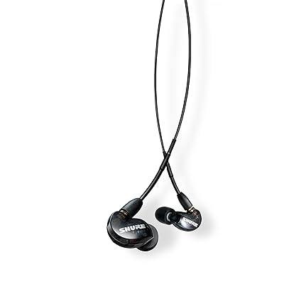 Shure SE215 Wired Sound Isolating Earbuds, Clear Sound, Single Driver, Secure In-Ear Fit, Detachable Cable, Durable Quality, Compatible with Apple &amp; Android Devices - Black