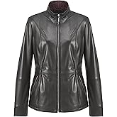 Bigardini Women's Italian Genuine Leather Jacket - Real Lambskin Leather Jacket for Women