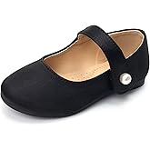 FUNKYMONKEY Toddler/Little Girl Mary Jane Dress Shoes Casual Slip on Ballet Flat