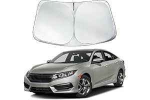 OMOCYRA Front Windshield Sun Shade Car Window Sunshade Custom Compatible with Honda Civic 2021 2020 2019 2018 2017 2016 Sedan, Coupe, Hatchback, LX, EX, EX-L, Sport, Touring, Si Car Sun Cover Visor