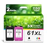 Ankink 61XL Ink Cartridge Replacement for HP 61 XL(Black Color Combo Pack) for HP61 HP61XL for 4500 5530 4630 2540 4502 2542 4635 5535 4501 3050 2541 3510 2514 3512 1000 1010 1510 Printers