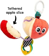 LAMAZE Archer The Apple Clip on Pram Toy Multicoloured Sensory Toy 0-24m view 2