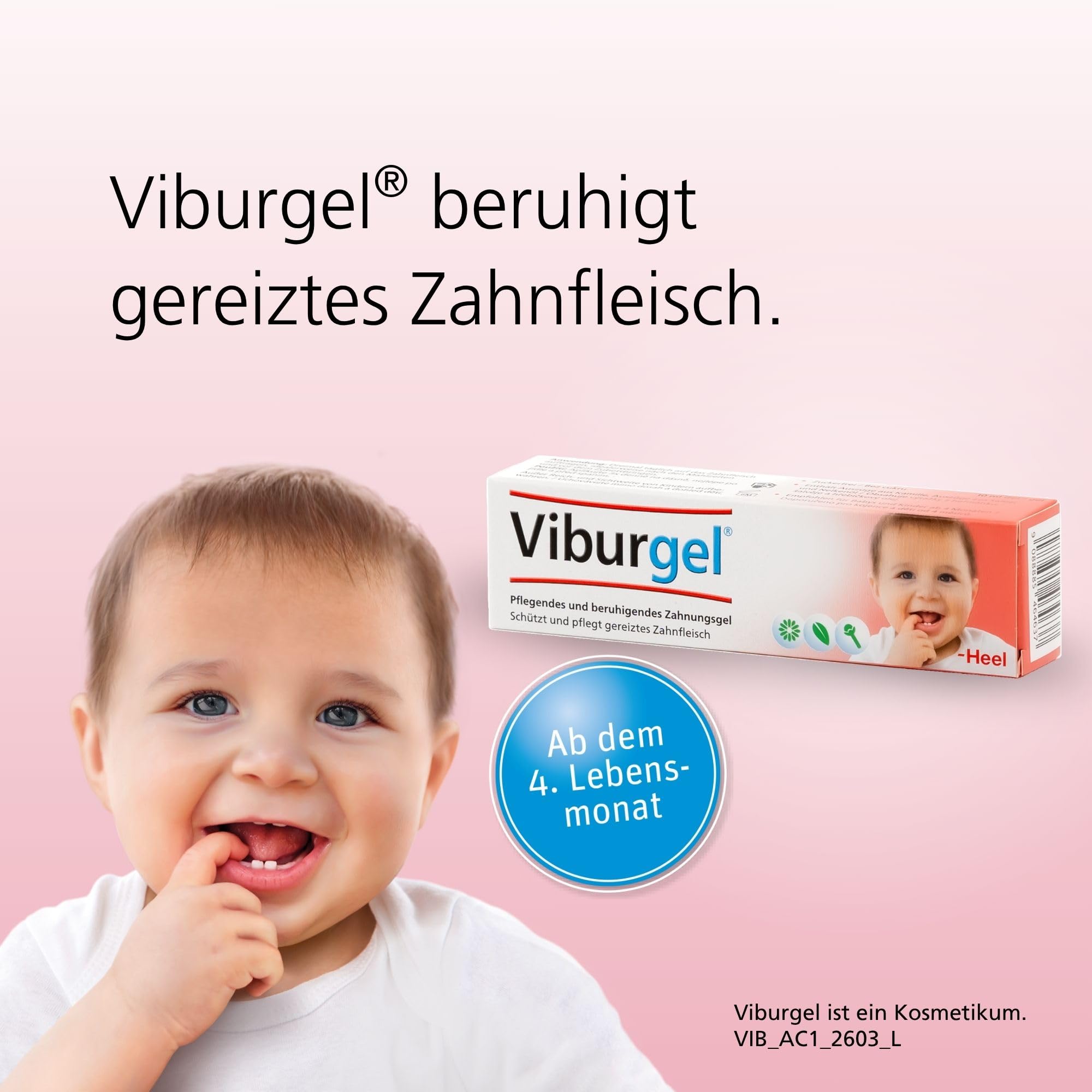 Viburgel Zahnungsgel für Babys ab 4 Monate – Beruhigt, pflegt und schützt das Zahnfleisch beim Zahnen auf natürliche Weise, mit Kamille, Salbei und Nelkenöl, ohne chemische Wirkstoffe, 10 ml 2