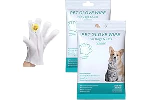 Pet No-Rinse Shampoo Mitt, Hypoallergenic Bathing Grooming Mitt for Dogs Cats, Foam Formula for Wet/Dry Use, Pet Washing Tool