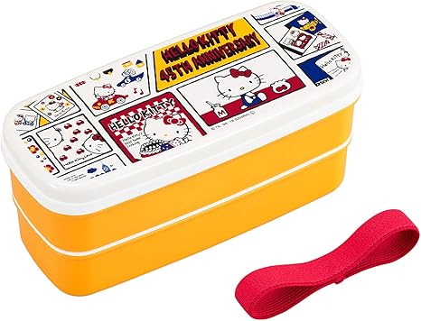 Amazon Osk 弁当箱 ハローキティ 45周年 箸 約16 5cm お弁当箱 2段 仕切付 日本製 Pw 28 弁当箱 オンライン通販