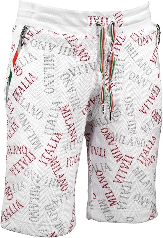 Amazon Viola ヴィオラ ビオラ ショーツ ジャガード ショートパンツ ロゴ柄 ボトム メンズ ホワイト白レッド赤 L アクティブショートパンツ 通販