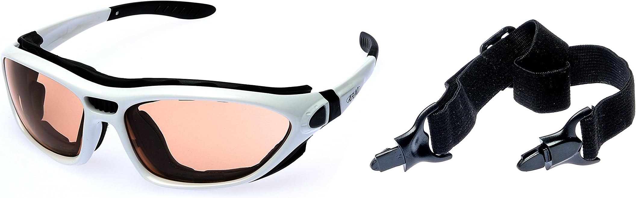 Sports glasses Mountains glacier glasses for ski sports kitesurfing cycling with band and strap changeable - glass contrast enhanced inkl.Softbag