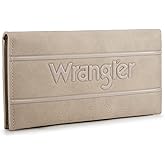 Montana West X Wrangler Ultra Slim Women's Wallets Card Cases & Money Organizers Large Compact Bifold Checkbook Wallet for Ladies Female with Detachable Zipper Coin Pocket