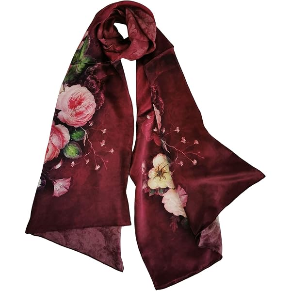 Foulard Carré En Satin Léger - Motif Drapeau Canadien Et Feuille D'érable - Accessoire Polyvalent Pour Femme