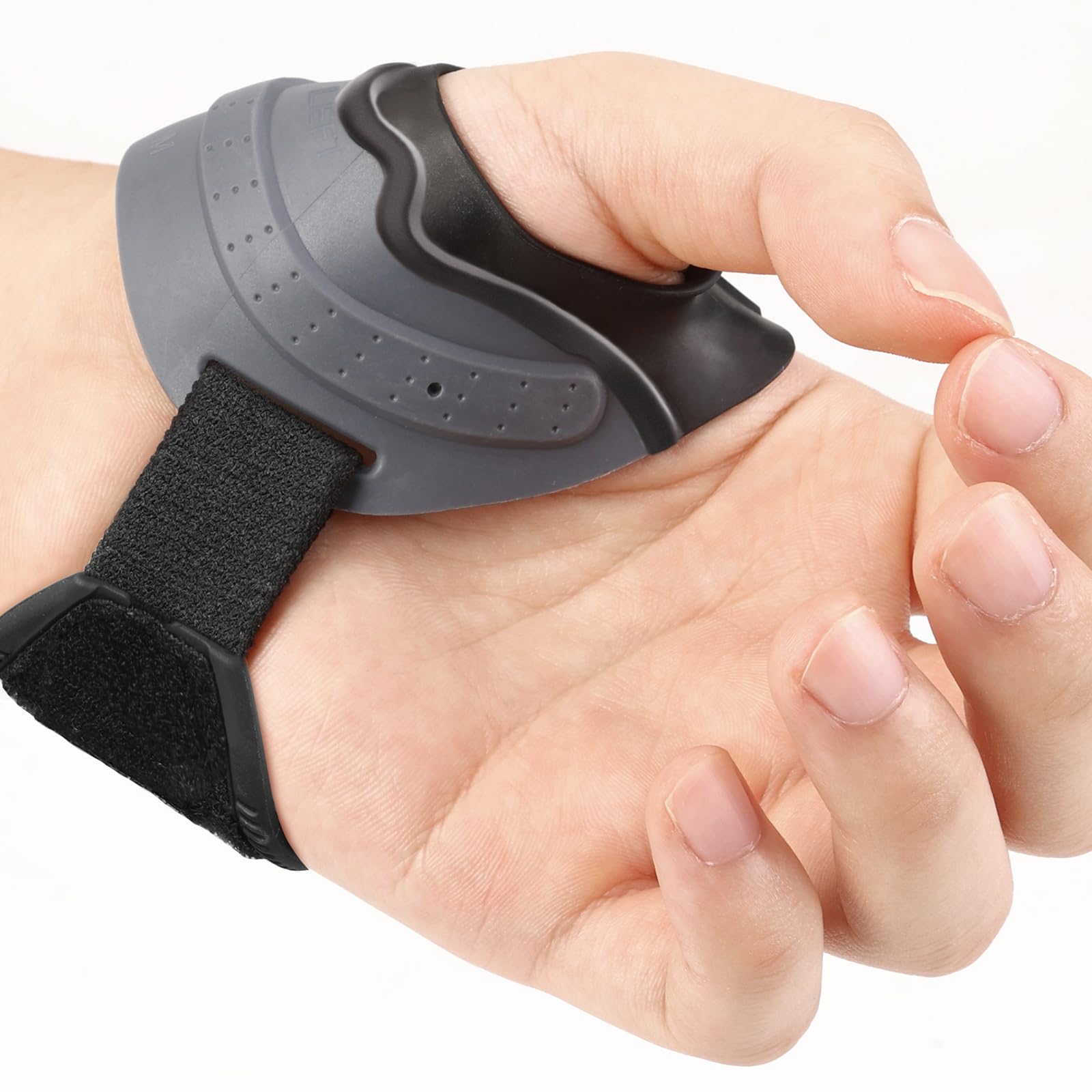 Photo 1 of Velpeau CMC Thumb Brace for Arthritis Pain and Support, with High Elasticity and Anti Slip Wrist Strap, Comfortable Thumb Splint Stabilizer for Osteoarthritis for Women and Men (Grey, Left Hand, M)