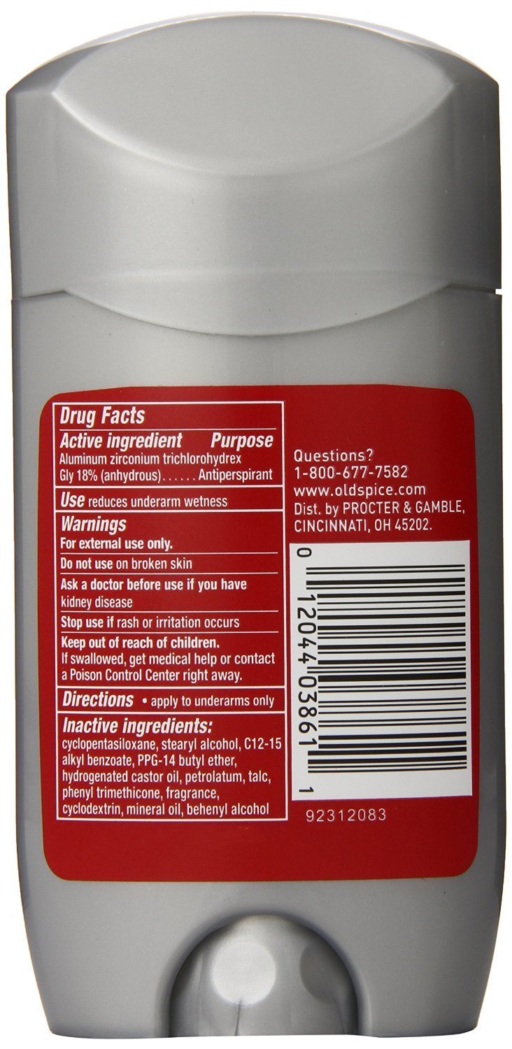 Old Spice Wild Collection Wolfthorn Scent Men's Invisible Solid Antiperspirant Deodorant 2.6 Ounce (Pack of 4) : Beauty