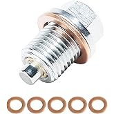 iolory Car Magnetic Oil Drain Plug,Magnetic Oil Drain Plug,Automotive Replacement,Magnetic Aluminum Oil Drain Plug Sump Drain
