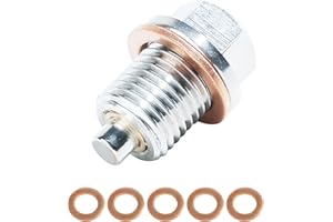 iolory Car Magnetic Oil Drain Plug,Magnetic Oil Drain Plug,Automotive Replacement,Magnetic Aluminum Oil Drain Plug Sump Drain