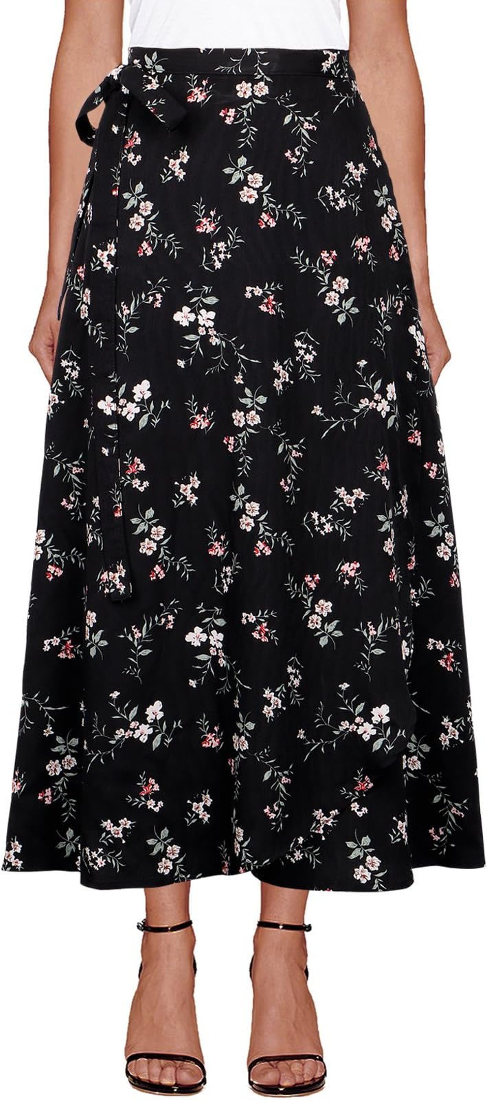 iLover Womens High Waist Summer Beach Wrap Cover up Maxi Skirt