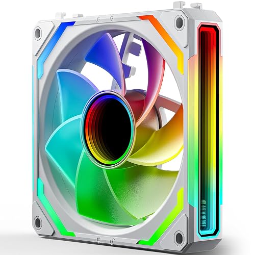 AsiaHorse COSMIQ 120mm Case Fan, Infinity Mirror FDB Reverse Fan with ...