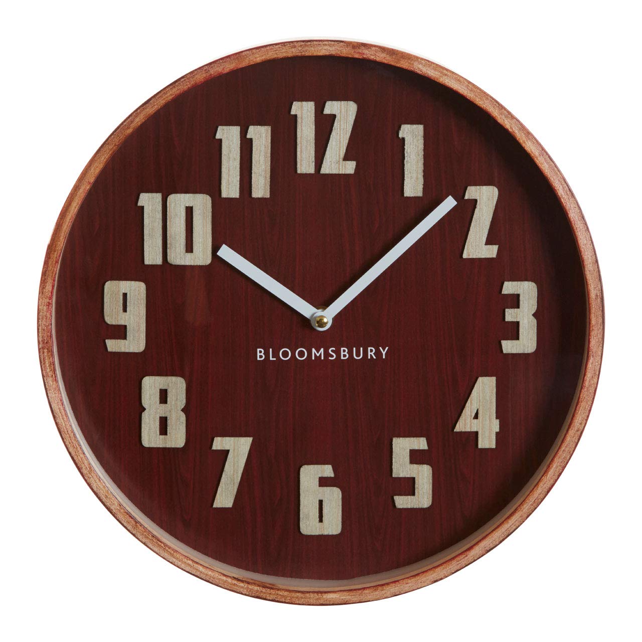 Premier Vitus Wall Clock, Red Grain, Small