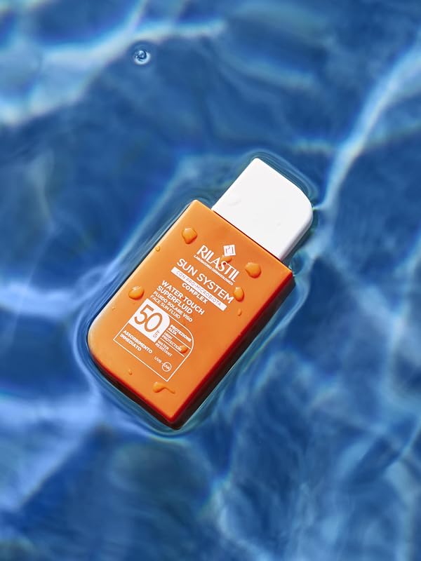Sun System Water Touch Superfluid SPF50, Fluido Solare Viso Idratante e Antiossidante Water Resistant ad Assorbimento Immediato, 50ml