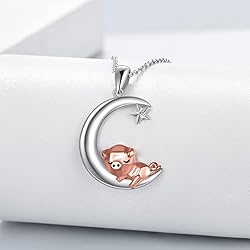 ONEFINITY Pig Necklace 925 Sterling Silver Origami