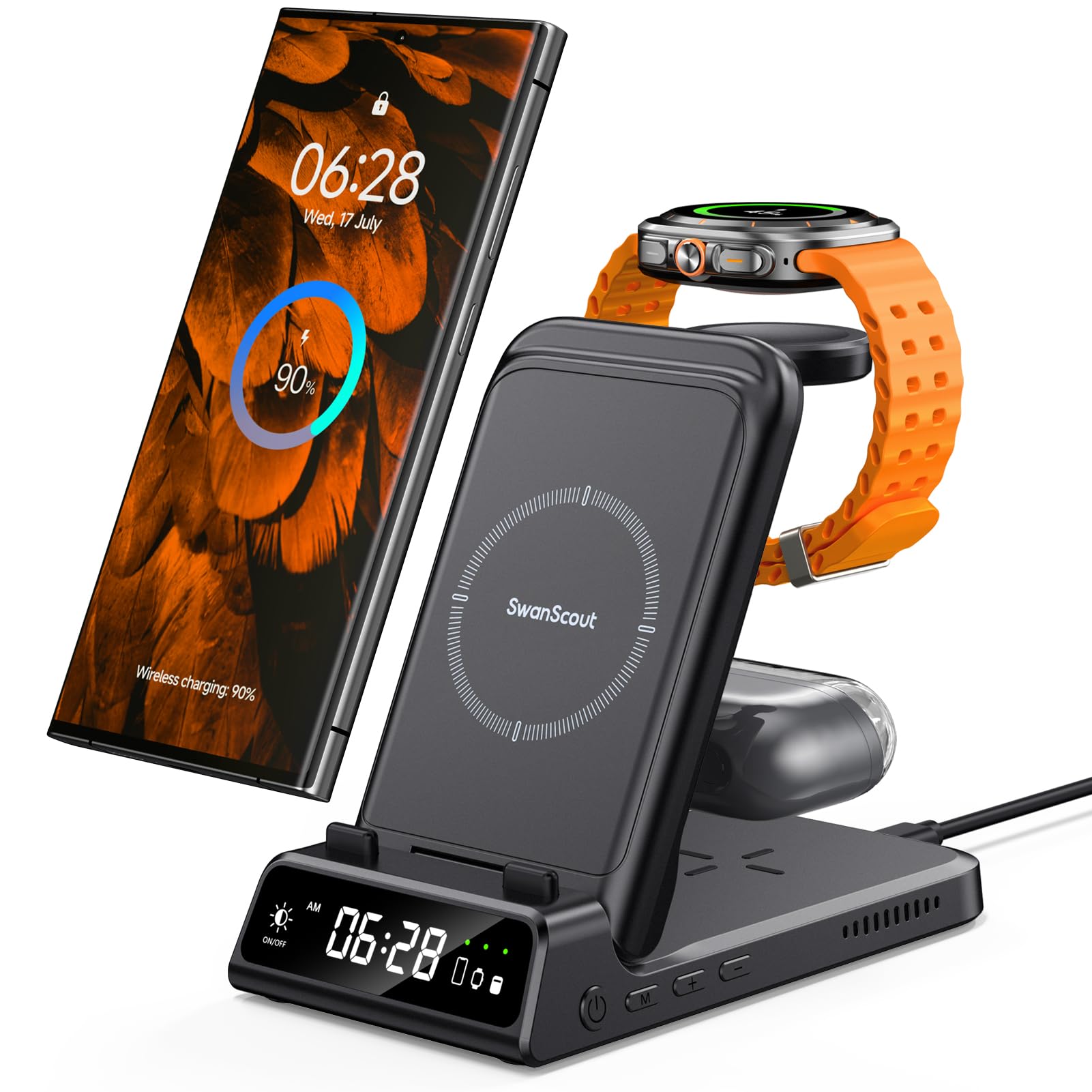 Charging Station for Samsung Galaxy S24 Ultra/Watch 7/Buds 3 Pro