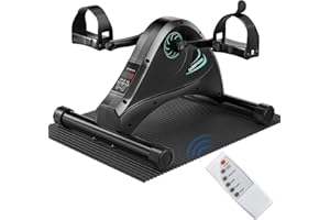 LUBBYGIM Mini Exercise Bike, Under Desk Bike Pedal Exerciser for Seniors & Physical Therapy, Electric Motorized Foot Pedal Ma