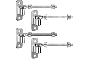 Insaga 8'' J Bolt Gate Hinge and Wall Mount Hinge 4Pack, Heavy Duty 304 Stainless Steel Gate Hinges, One Piece with No Welding for Farm, Fence, Garden, Metal Gates, Load Capacity up to 500LB