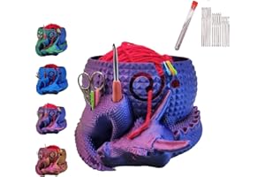 MRTLSIQI Fantasy Dragon and Egg Yarn Bowl, Knitting Bowls for Yarn, Yarn Bowls for Crocheting, Yarn Holder for Crocheting, Crochet Accessories,Crochet Hooks, Knitting Accessories Organizer Gifts (A)