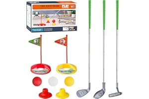 Popsunny Kids Golf Club Set for 3 4 5 Years Old, Adjustable Toddler Golf Clubs, Outdoor Golf Toys Christmas Birthday Gifts for Boys Girls, 777-580A