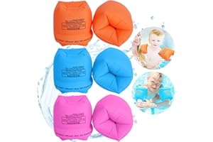 DFJDSKL Arm Floaties for Kids 6-12 Yrs - Toddler Floaties Pool Swim Floats Inflatable Swim Arm Bands Floater Sleeves, PVC Thickened (6 Pack)