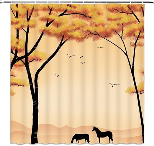 Amazon Com Feierman Simple Desert Wild Horse Painting Shower